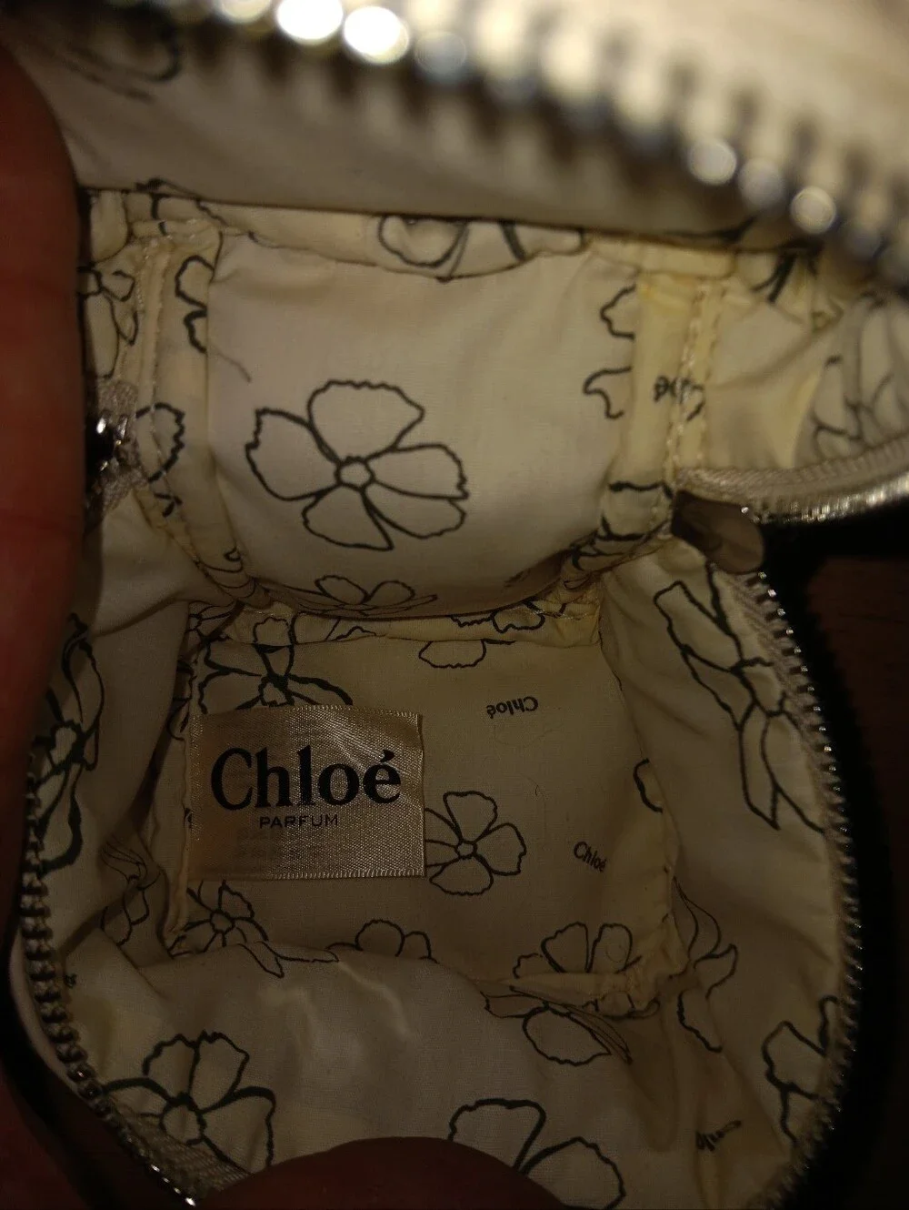 Chloe Parfums Small Leather Makeup Bag